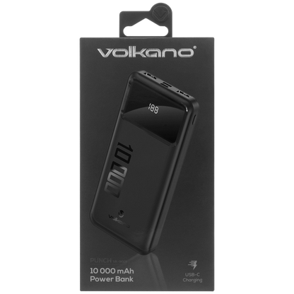 Volkano Punch Series 10000mah Power Bank | VK-9021-BK