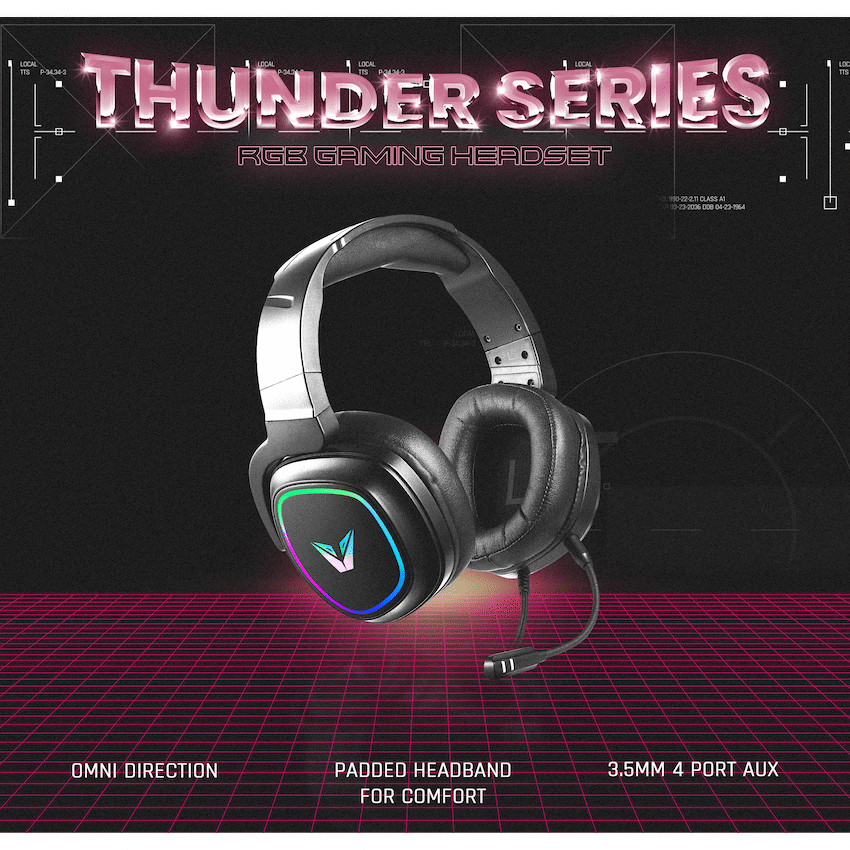 VX Gaming Maverick series Gaming Headset RGB | VX-243-BK