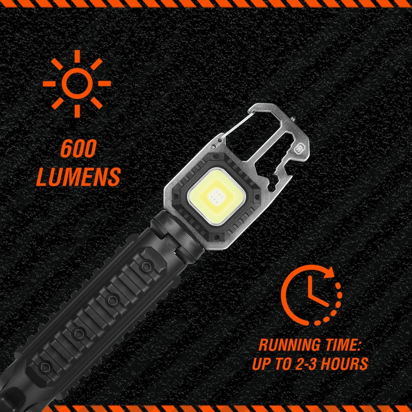 Rugged by Volkano Multi-Function Keychain Light with Tripod | VK-4106-BK