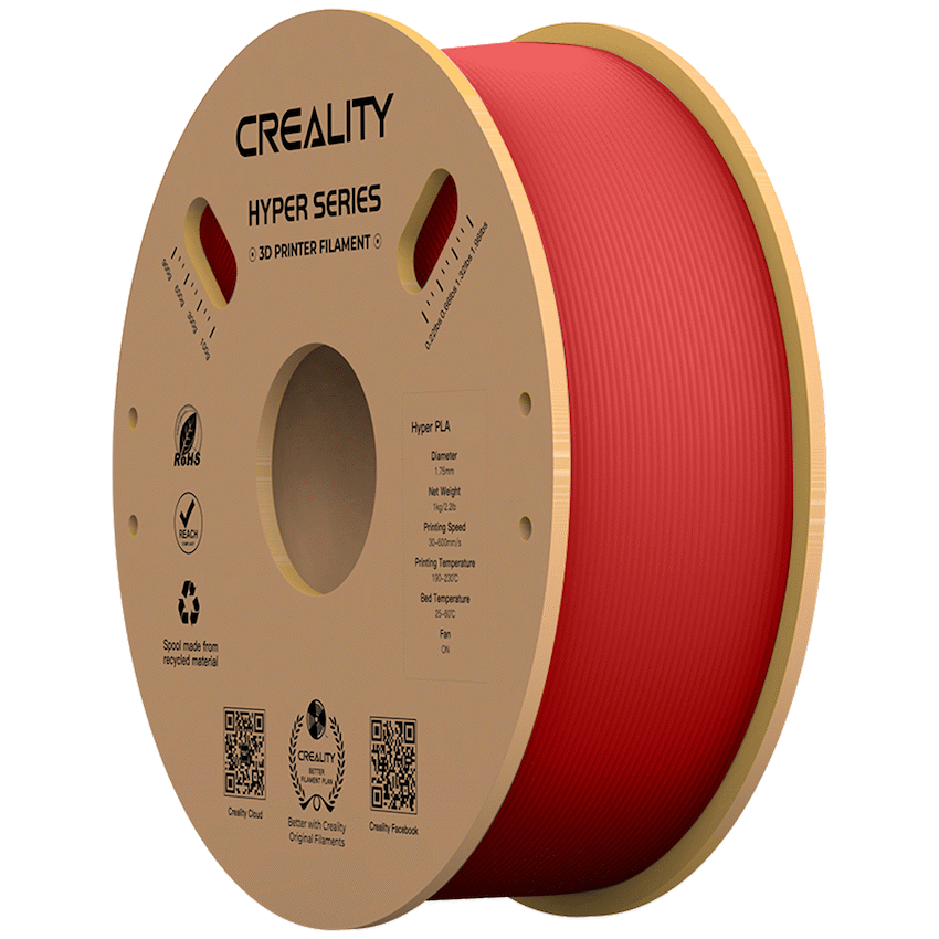 Creality 1.75mm Hyper Series PLA High-Speed Filament - Red 1Kg | 3301010342