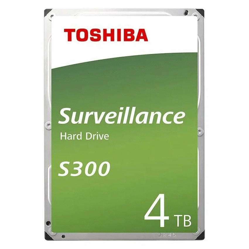 Toshiba S300 Series 4TB 5400rpm 128MB/256MB Cache SATA III 6.0GB/s Surveillance Hard Disk Drive (Bulk) | HDKPB08Z0A02S