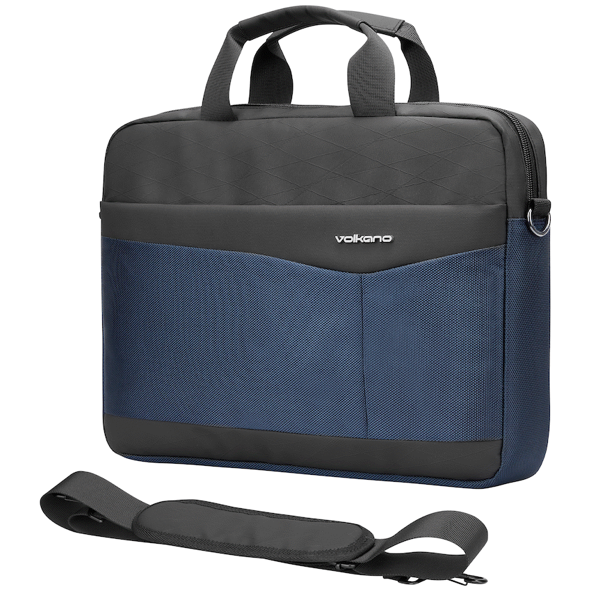Volkano Seismic 15.6" Laptop Shoulder Bag Blk/Nvy | VK-9180-BKNV
