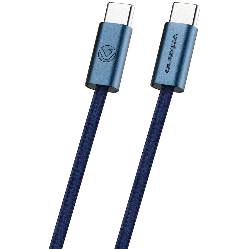 Volkano Weave Series 60w USB C to USB C 1.2m-Blue | VK-30260-BL
