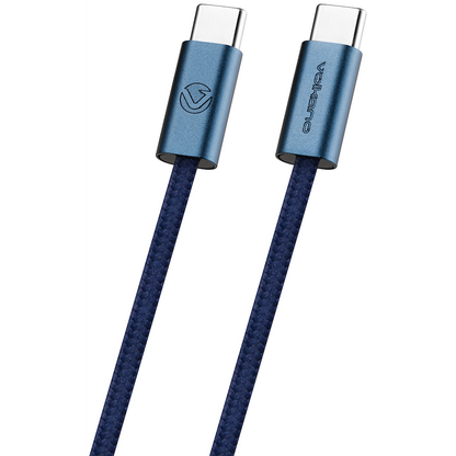 Volkano Weave Series 60w USB C to USB C 1.2m-Blue | VK-30260-BL