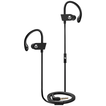 Volkano Circuit Series Sports Hook-In Earphones with Mic | VEH-001-BK