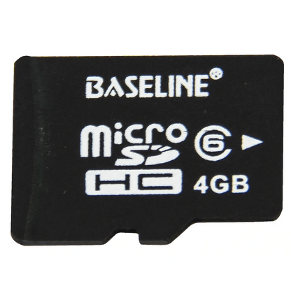 Baseline 4GB MicroSDHC Class 4/10 Memory Card with SD Adapter | BLRP-MC4GB