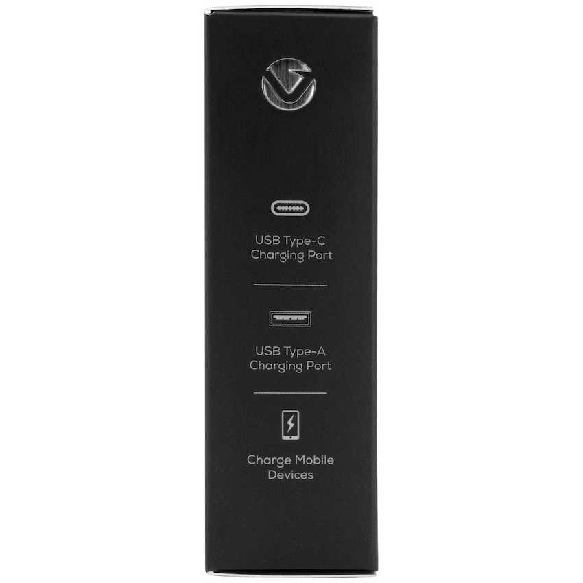 Volkano On-The-Go USB + Type-C 12w Car Charger - Black | VK-PDQ-305-BK
