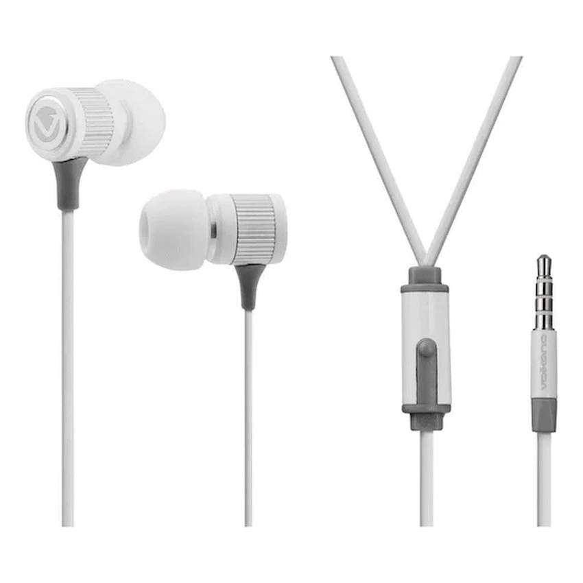 Volkano Earphones with Mic - Stannic Series - White | VSN202-WHT[V2]