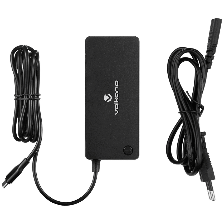 Volkano Brio Plus Series USB-C 65w Laptop Charger | VK-8052-BK