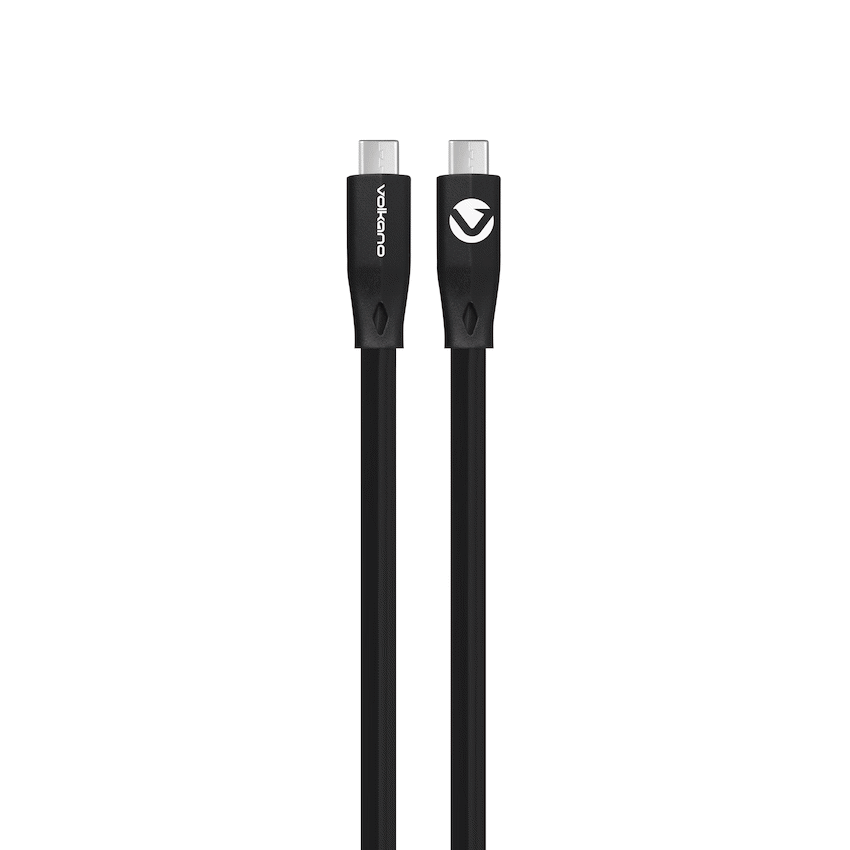 Volkano Slim Series Type-C to Type-C Cable 30W - Black (1.2m) | VK-20227-BK