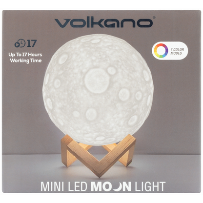 Volkano Galactic Mini Moon LED Mood Light - Battery Operated | VK-50022-MMN