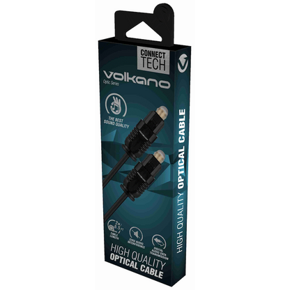 Volkano Optic Series 2m Optical Cable - Black | VK-20148-BK