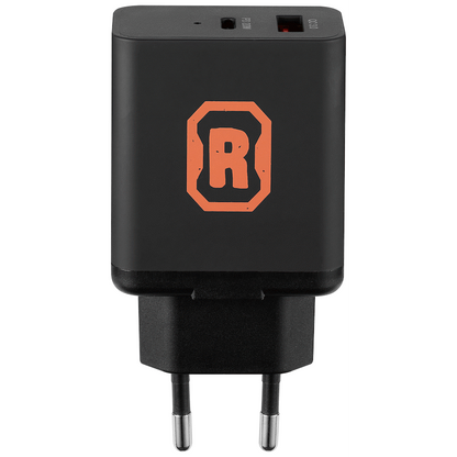 Rugged by Volkano Dual USB Wall Charger with QC3.0 and PD | VK-4104-BK