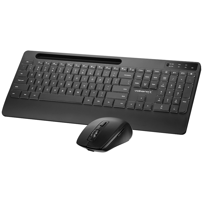 VolkanoX Gem Bluetooth Wireless Keyboard and Mouse - Black | VKX-20237-BK