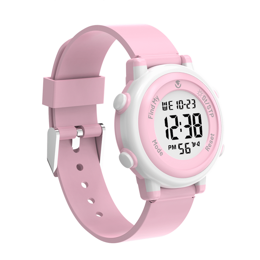 Volkano Kids Digital Watch with Apple Find My - 3ATM Waterproof (Anti-Lost) - Pink | VK-5032-PNK
