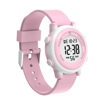 Volkano Kids Digital Watch with Apple Find My - 3ATM Waterproof (Anti-Lost) - Pink | VK-5032-PNK