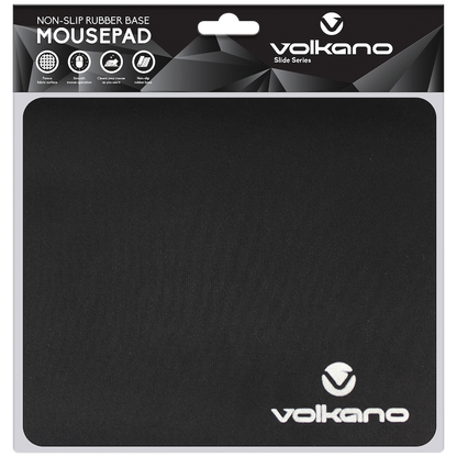 Volkano Slide Series Mouse Pad 220x180x3mm - Black | VK-20007-BK