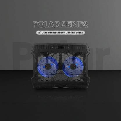 Volkano Polar Series 15" Dual Fan Notebook Cooling Stand | VK-20291-BK