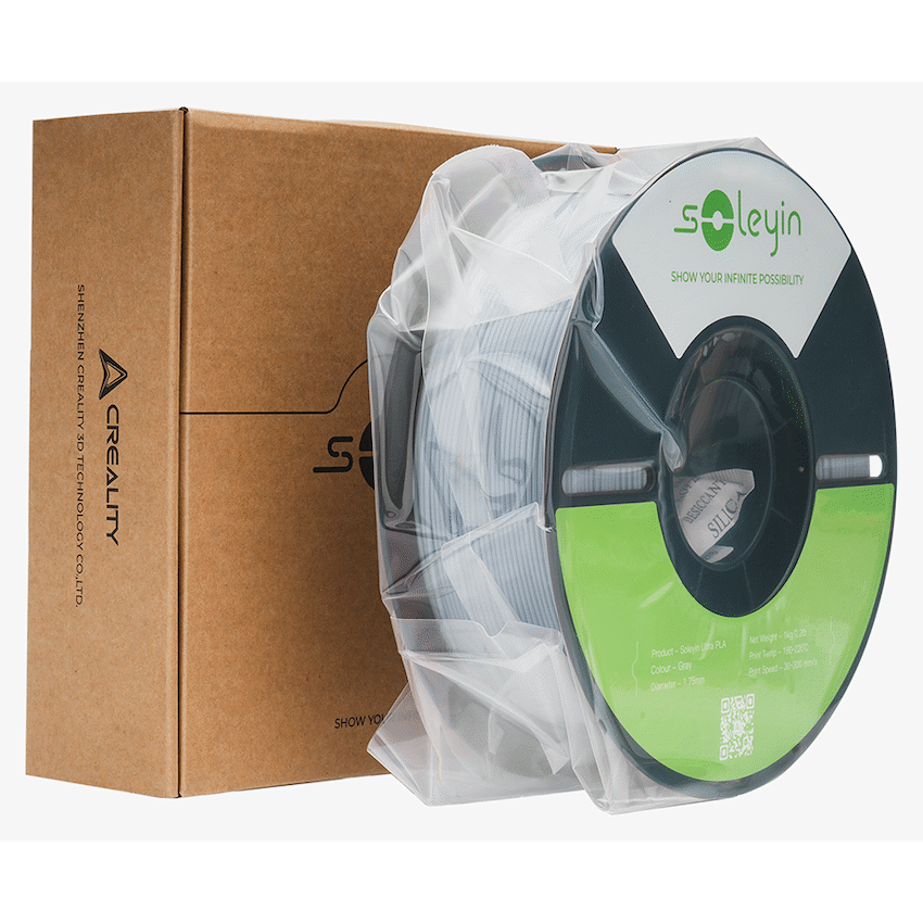 Creality 1.75mm Soleyin Ultra PLA Matte Filament - Grey 1Kg | 3301010517