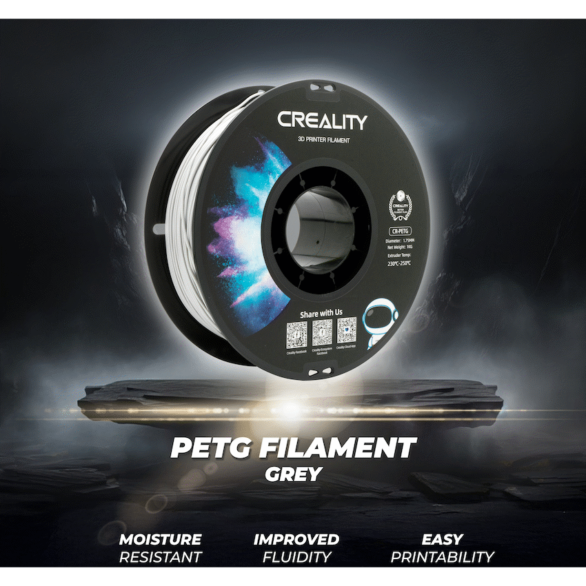Creality 1.75mm PETG Filament - Grey 1Kg | 3301030039