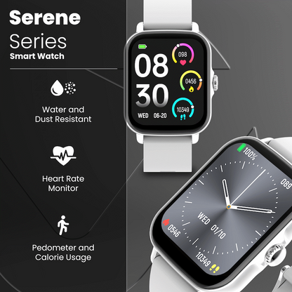 Volkano Active Tech Serene series Watch with heart rate monitor - Silver | VK-5072-SL[V2]