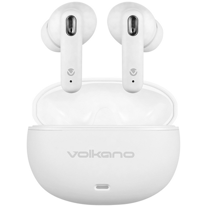 Volkano Pulse Series True Wireless Earphones with Charging Case - White | VK-1164-WT