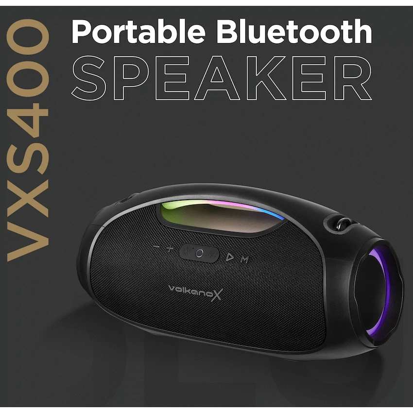 VolkanoX VXS400 Portable Bluetooth Speaker - Black | VKX-3005-BK