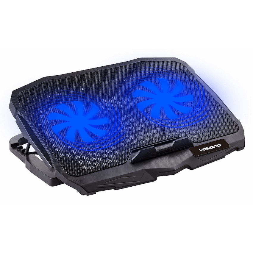 Volkano Glacier Series Upright Notebook Cooling Stand with Dual Fans | VK-20053-BK[V2]
