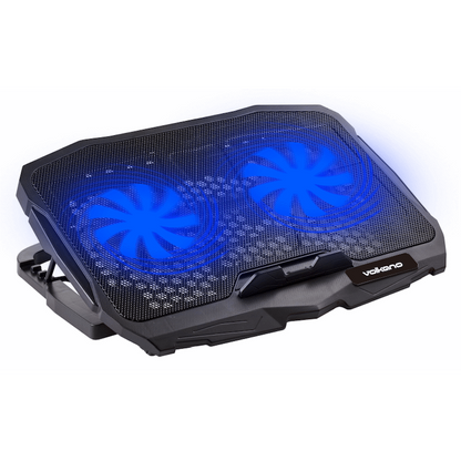Volkano Glacier Series Upright Notebook Cooling Stand with Dual Fans | VK-20053-BK[V2]