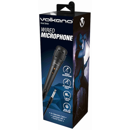Volkano Vocal Series ABS Wired Microphone - Black | VK-30027-BK