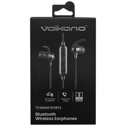 Volkano Titanium Sports Series Bluetooth Earphones | VK-1013-BK