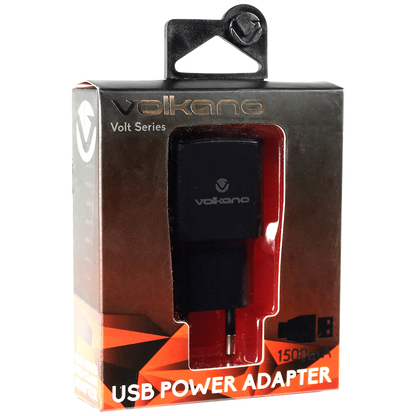 Volkano Volt M Series 2a USB Wall Charger - Black with Micro USB | VK-5002-BK