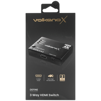 VolkanoX Define Series HDMI Switch 3-Way | VK-20211-BK