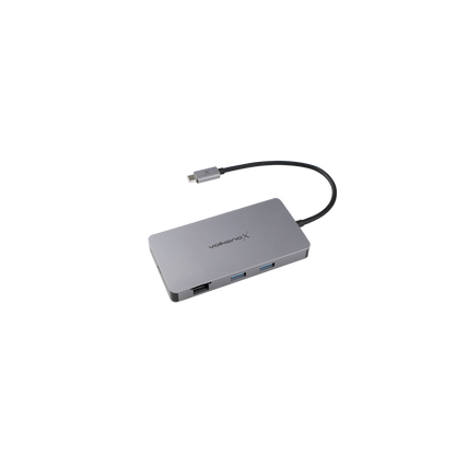 Volkano X Core Series 8 in 1 USB-C Multiple Port Adaptor | VK-20282-BK
