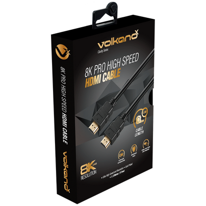 VolkanoX Clarity series 8K Ultra HD HDMI Cable 1.5 m | VK-20163-BK