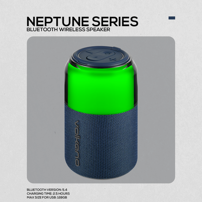 Volkano Neptune Bluetooth Wireless Speaker - Blue | VK-3004-BL