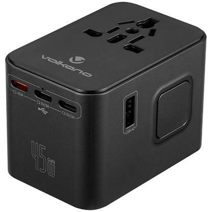 Volkano Jetsetter series 45W PD Travel Adaptor | VK-8027-BK