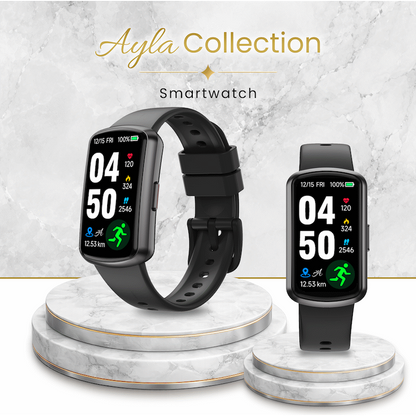 Volkano Ayla Collection Fitness Smartwatch - Black | VAC2-5103-BK