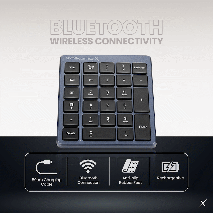Volkano X Numeric Series Keypad With Scissor keys - Black | VKX-223-BK