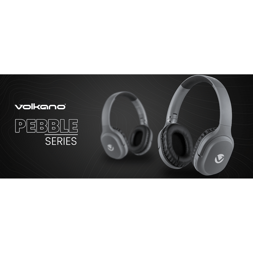 Volkano Pebble Series Bluetooth Headphones - Dark Grey | VK-2023-DG