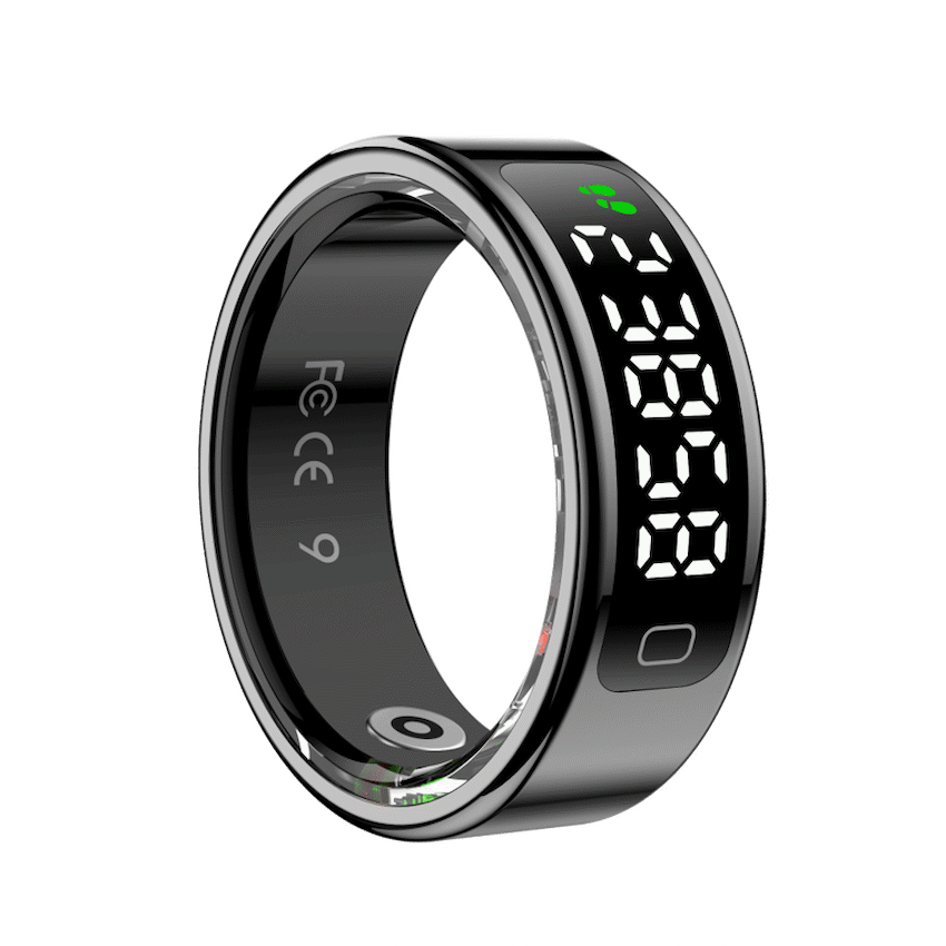 Volkano Ring Series Ring Pro Smart Ring with Charging Case - 19mm | VK-5099-L-BK