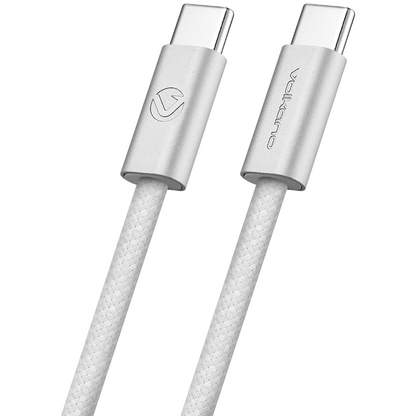 Volkano Weave Series 60w USB C to USB C 1.2m-White | VK-30260-WT