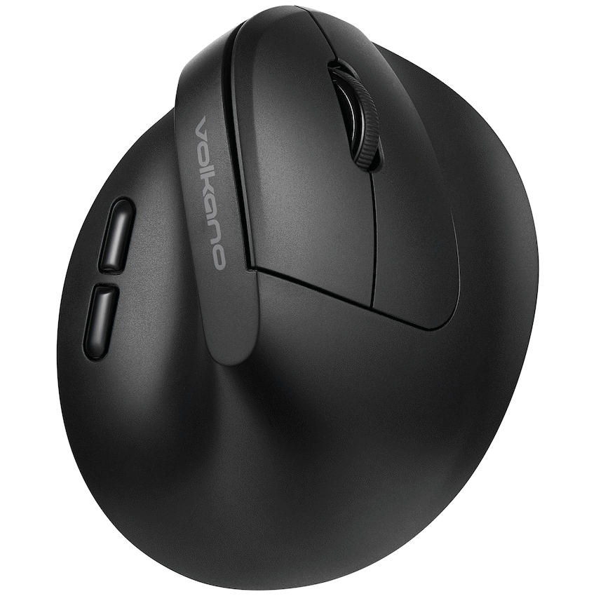 Volkano Curve Series Ergonomic Bluetooth Wireless mouse - Black | VK-20305-BK
