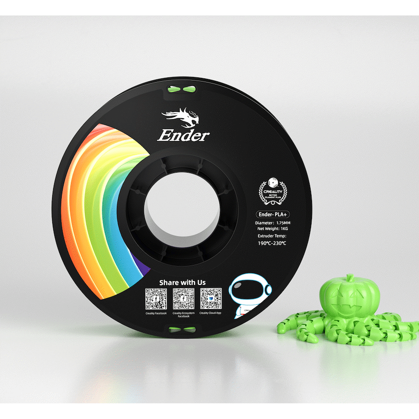 Creality 1.75mm Ender-PLA+ Filament - Apple Green 1Kg | 3301010313