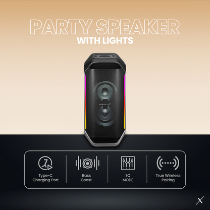 VolkanoX Thermix Series Party Speaker | VKX-3907-D65-BK
