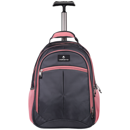 Volkano Orthopaedic Trolley Backpack 27L - Dark Grey/Pink | VK-7094-DGRPK