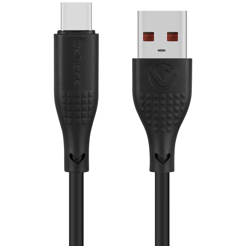 Volkano Nova Series USB A to USB C 100W 1.2m TPE cable- Black | VK-30085-BK