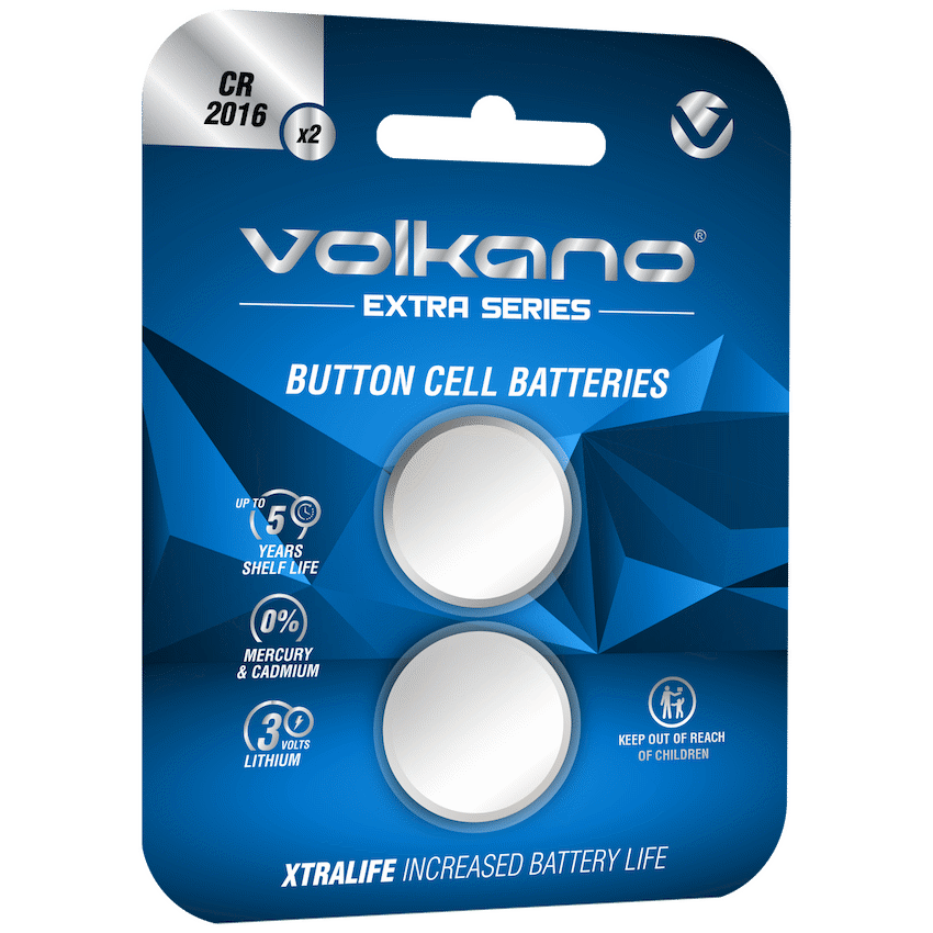 Volkano Extra Series CR2016 Pack of 2 Batteries | VK-8105-SL
