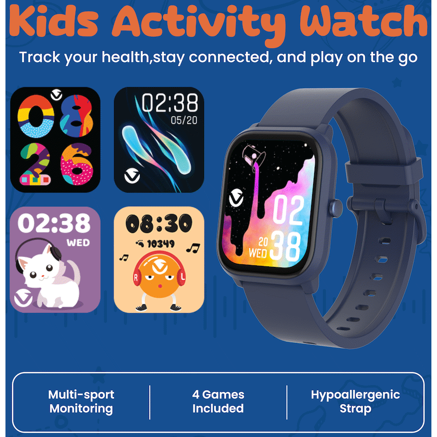 Volkano Vivo Series Kids Smart Watch - Dark Blue | VK-5018-BL