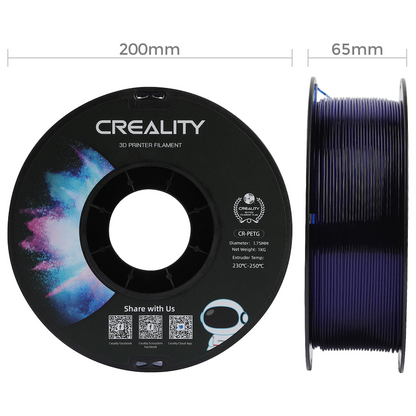 Creality 1.75mm PETG Filament - Transparent Blue 1Kg | 3301030036
